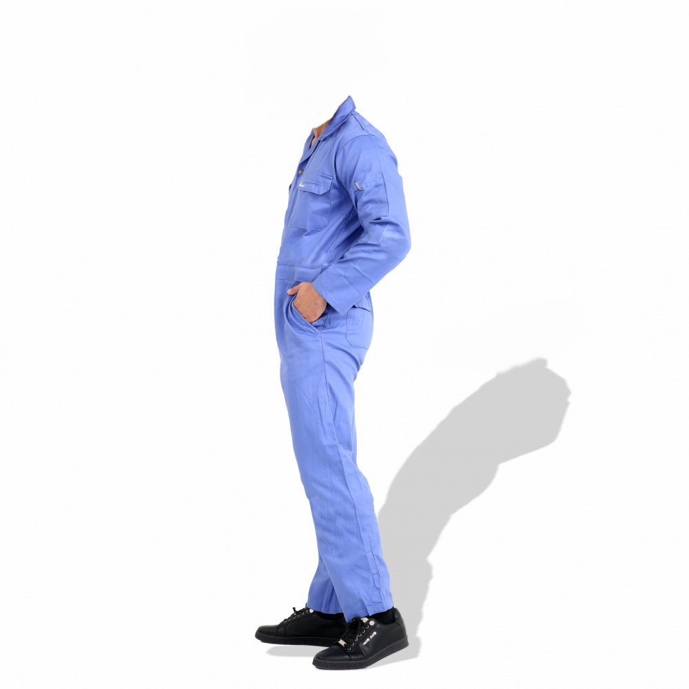 coverall flame retardant 1011 skyblue side
